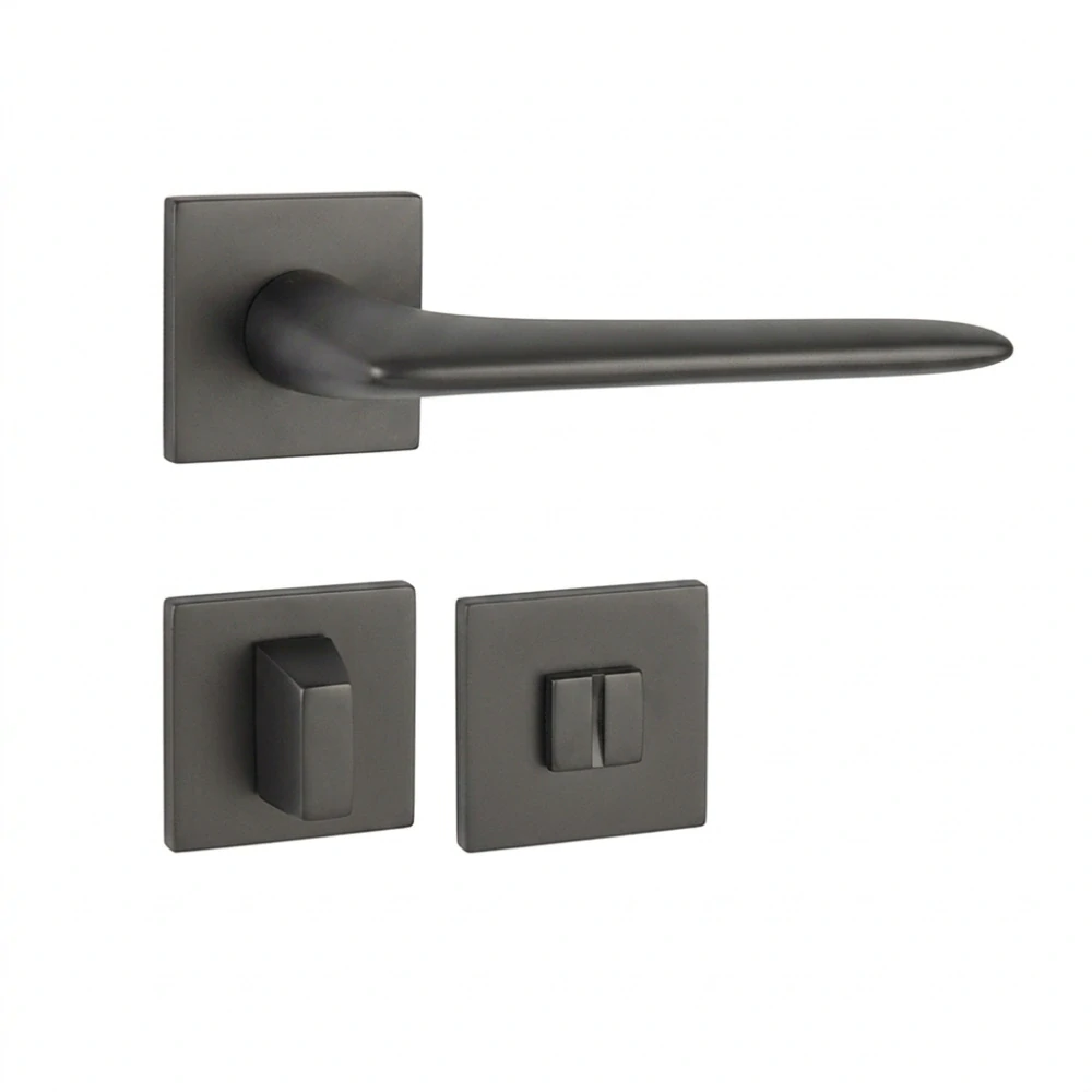 Matné kľučky TI - OPTIMAL - HR 4164Q 5S - grafit matný (WC rozeta)