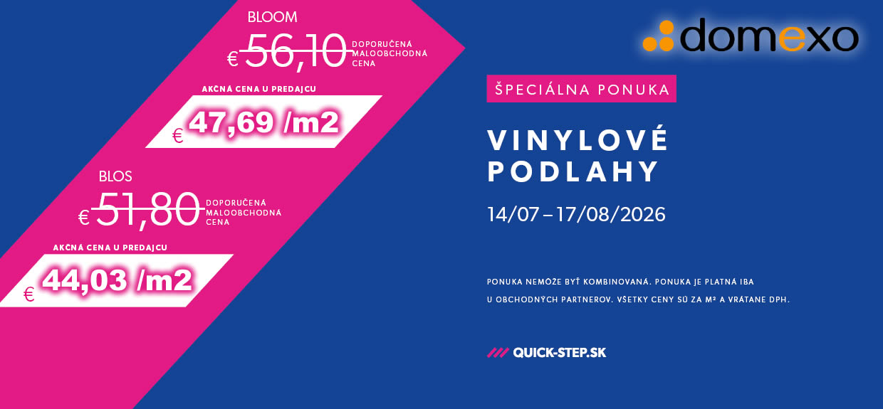 Akcia na kompozitné vinylové podlahy Quick Step